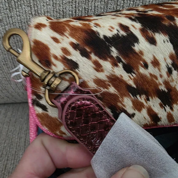 Kurt Geiger Wild Animal Print Leather & Calf Hair Shoulder Bag - New With Tags - Picture 13 of 15